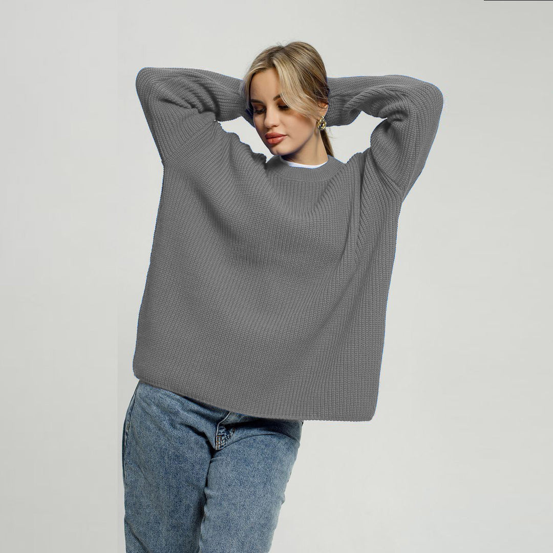 Casual oversized sweater for women with textured knit pattern Lune London
