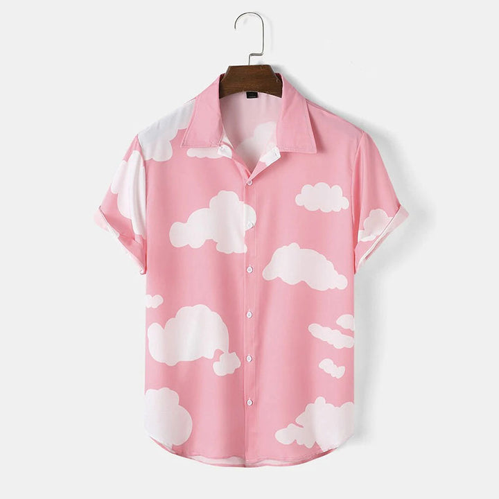 Short sleeve shirt for men with cloud pattern Lune London