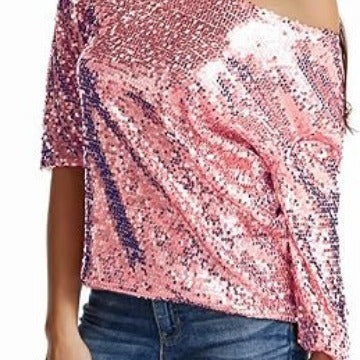 Ladies Sparkling Sequin Blouse Lune London