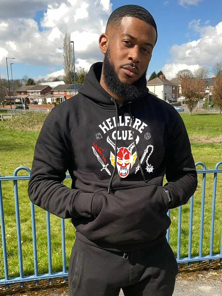 Men's hooded sweatshirt with a striking pattern and a unique print Lune London
