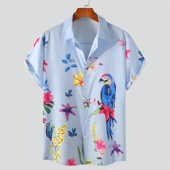 Blouse for women with floral print and short sleeves Lune London