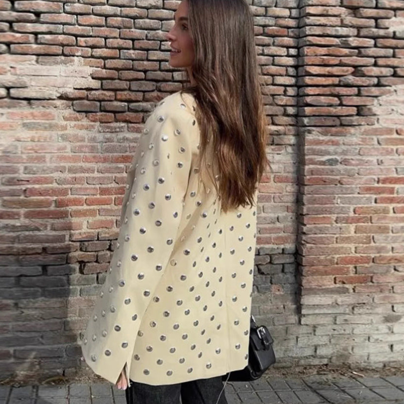 Oversized blazer for women with luxurious applications Lune London
