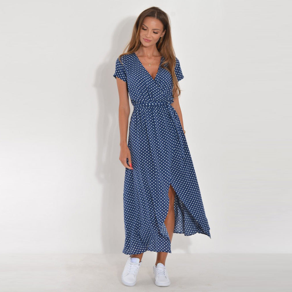 Lune London Bohemian Floral Wrapped Maxi Dress for Women