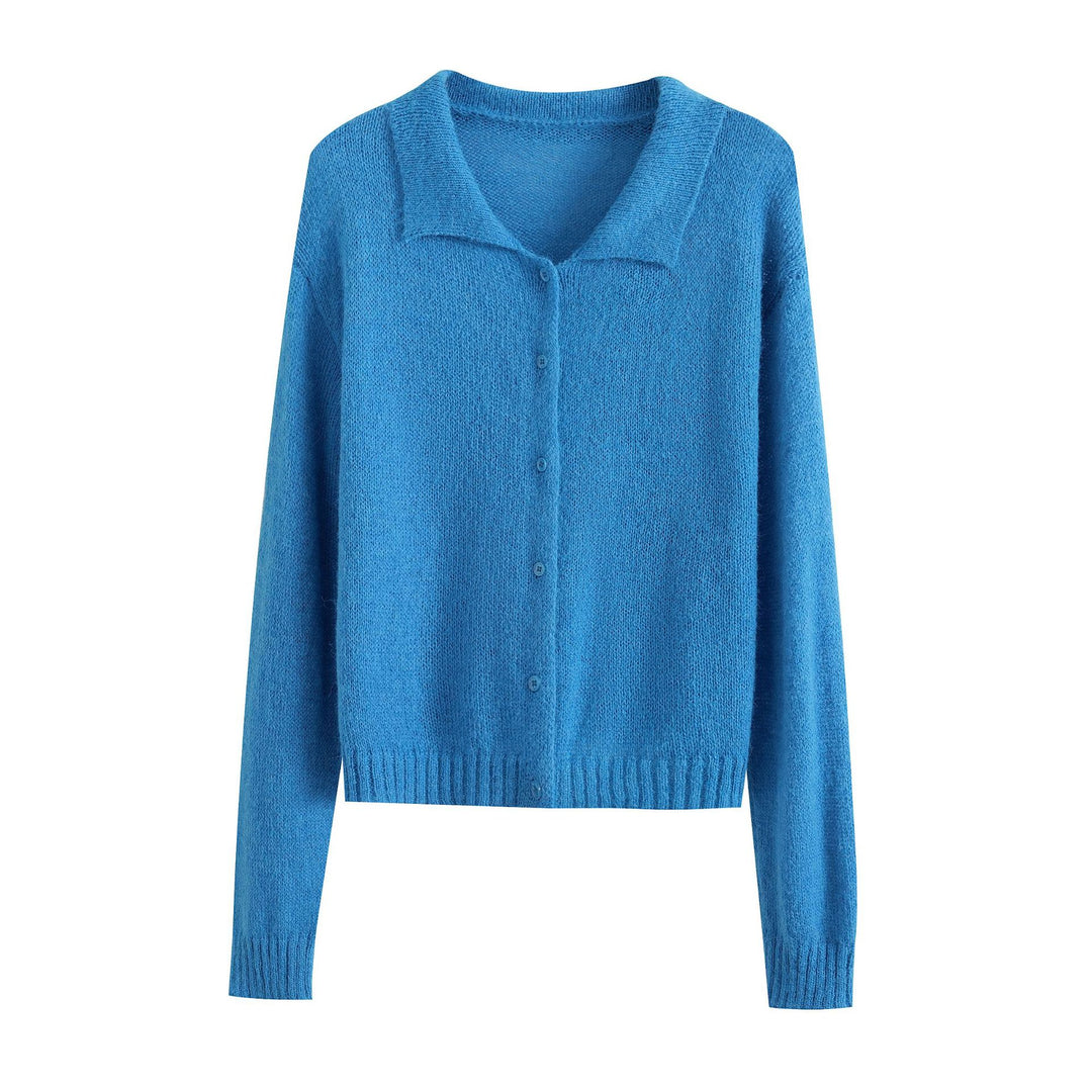 Fashionable knit jacket for women with elegant button placket Lune London