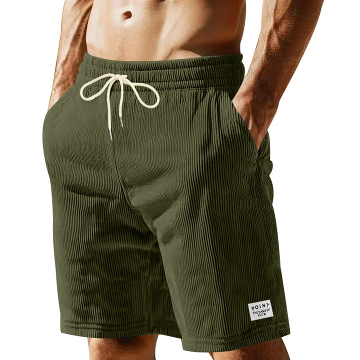 Casual shorts for men in lightweight ribbed fabric with adjustable waist Lune London