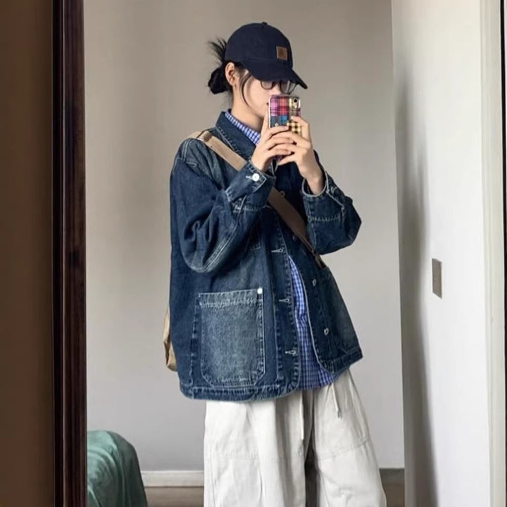 Veste en denim pour femmes avec grandes poches Chic & Stil