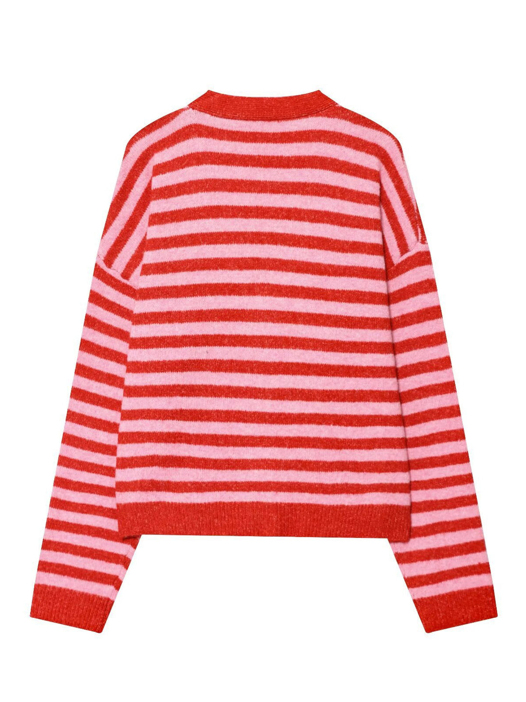 Ladies striped fashionable vest with V-neck and button placket Lune London