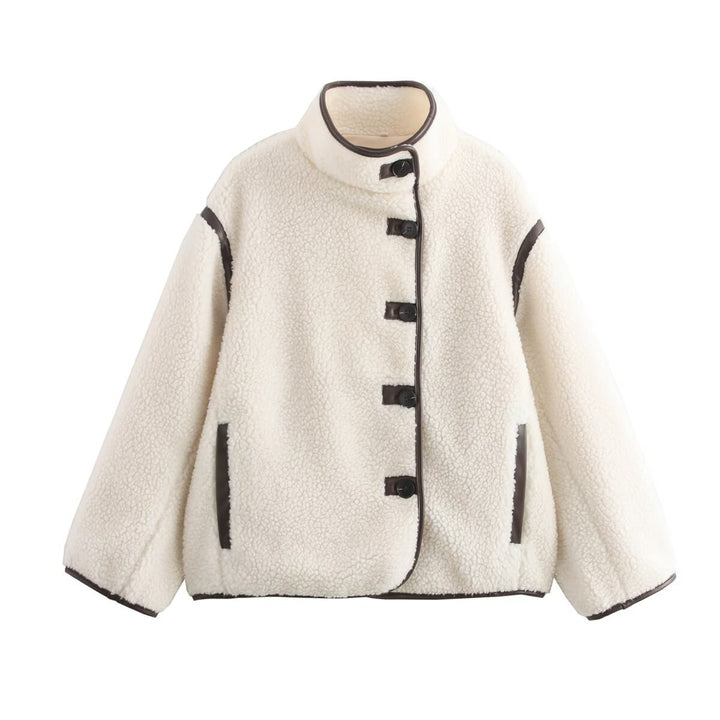 Ladies Cozy Teddy Clothing with High Collar and Practical Pockets Lune London