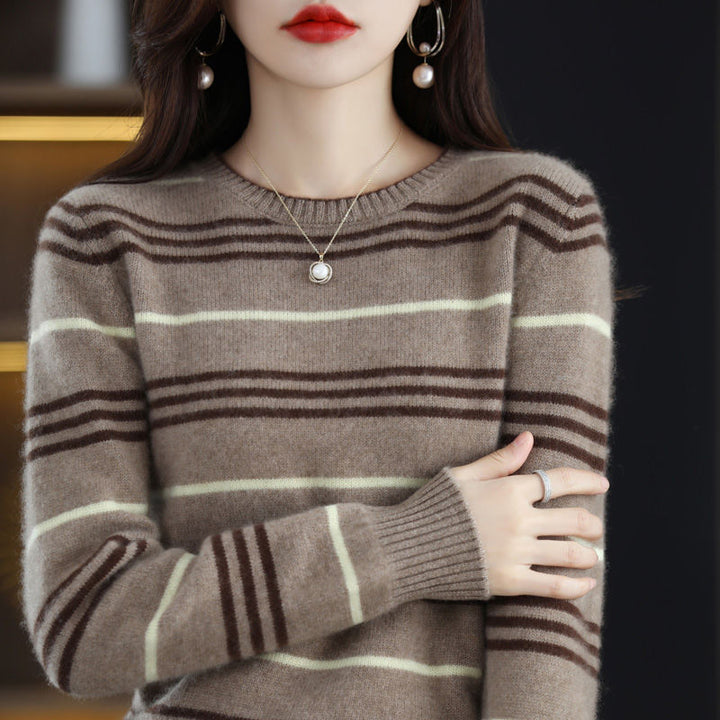 Pull rayé moderne et confortable pour femmes Chic & Stil