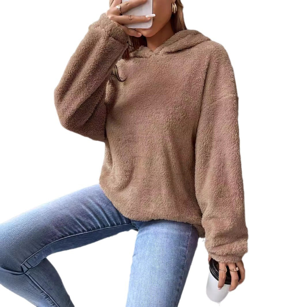 Ladies Cozy Hoodie with Peter Pan Collar Lune London