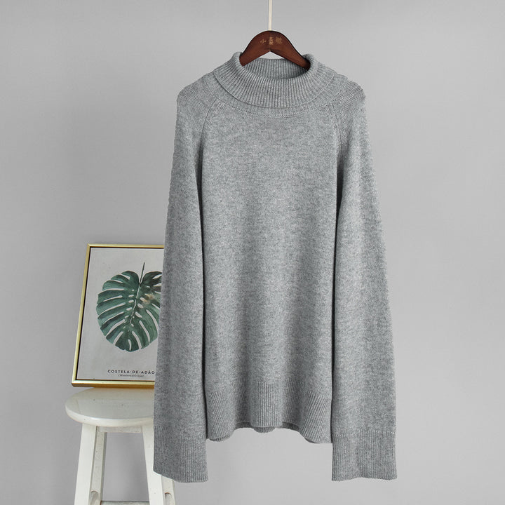 Pull femme confortable à col roulé en fine maille Chic & Stil