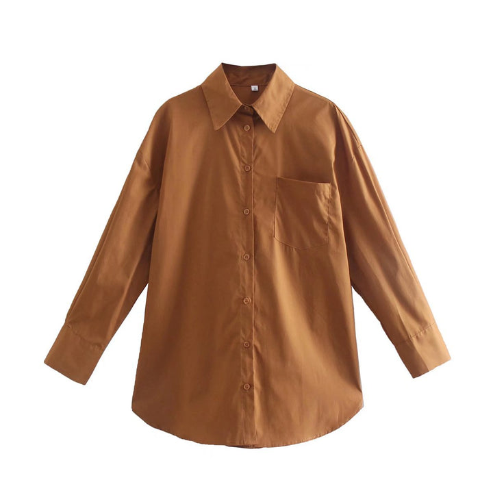 Long sleeve blouse for women with an elegant cut and high quality cotton fabric Lune London