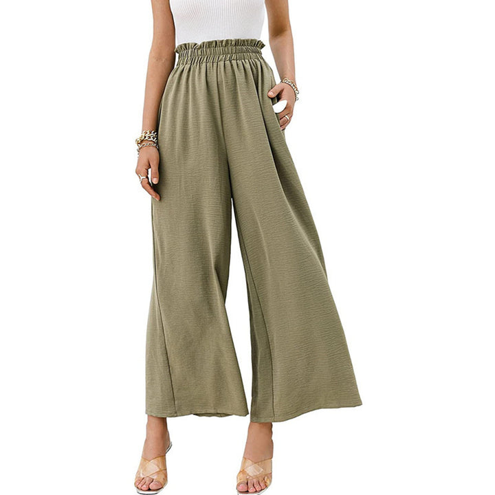 Wide-leg pants with elastic waistband for women Chic und Stil