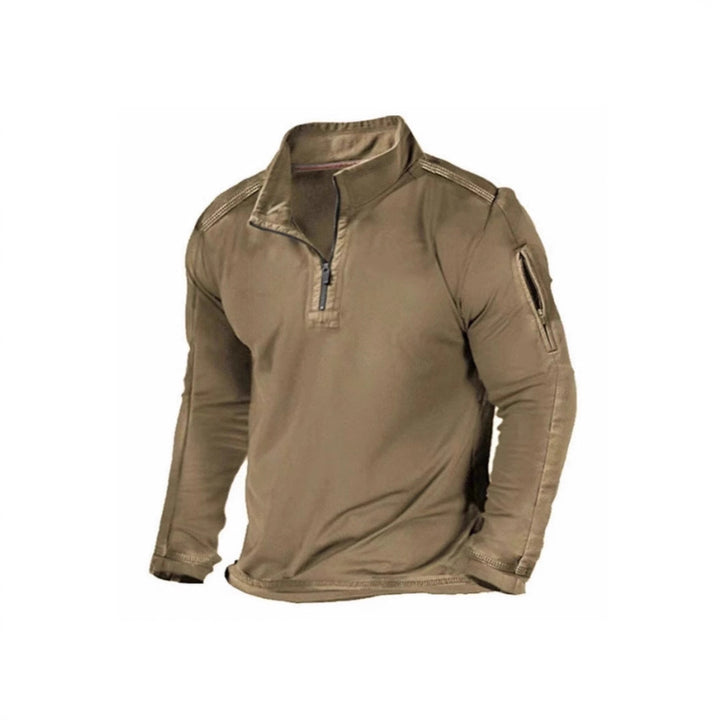 Functional sweater for men with half-zip and practical pockets Lune London