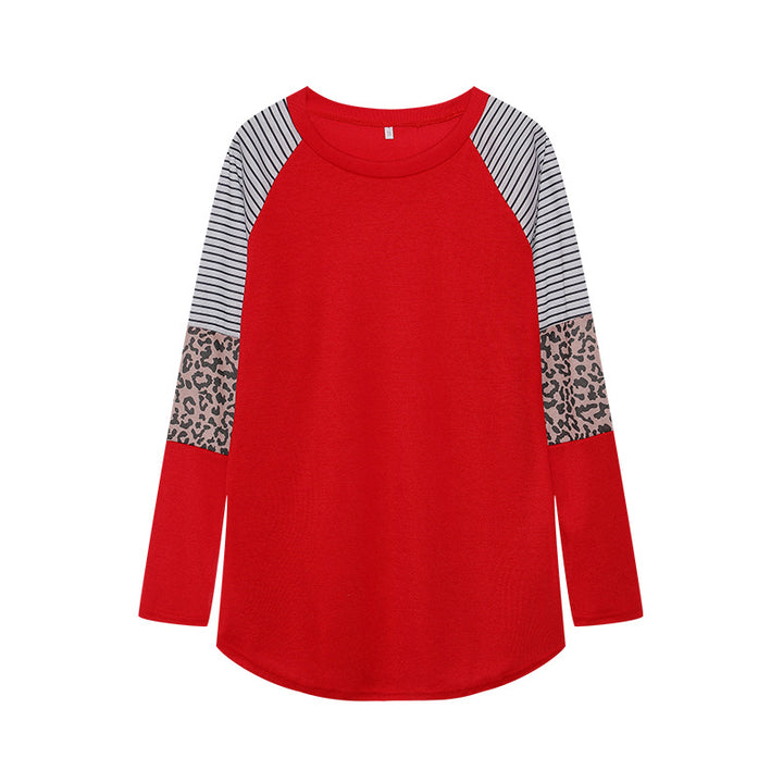 Chemisier long à manches longues pour femmes avec imprimé animal et design à rayures modernes Chic & Stil