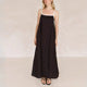 Robe maxi femme avec une coupe ample et des bretelles spaghetti réglables Chic & Stil