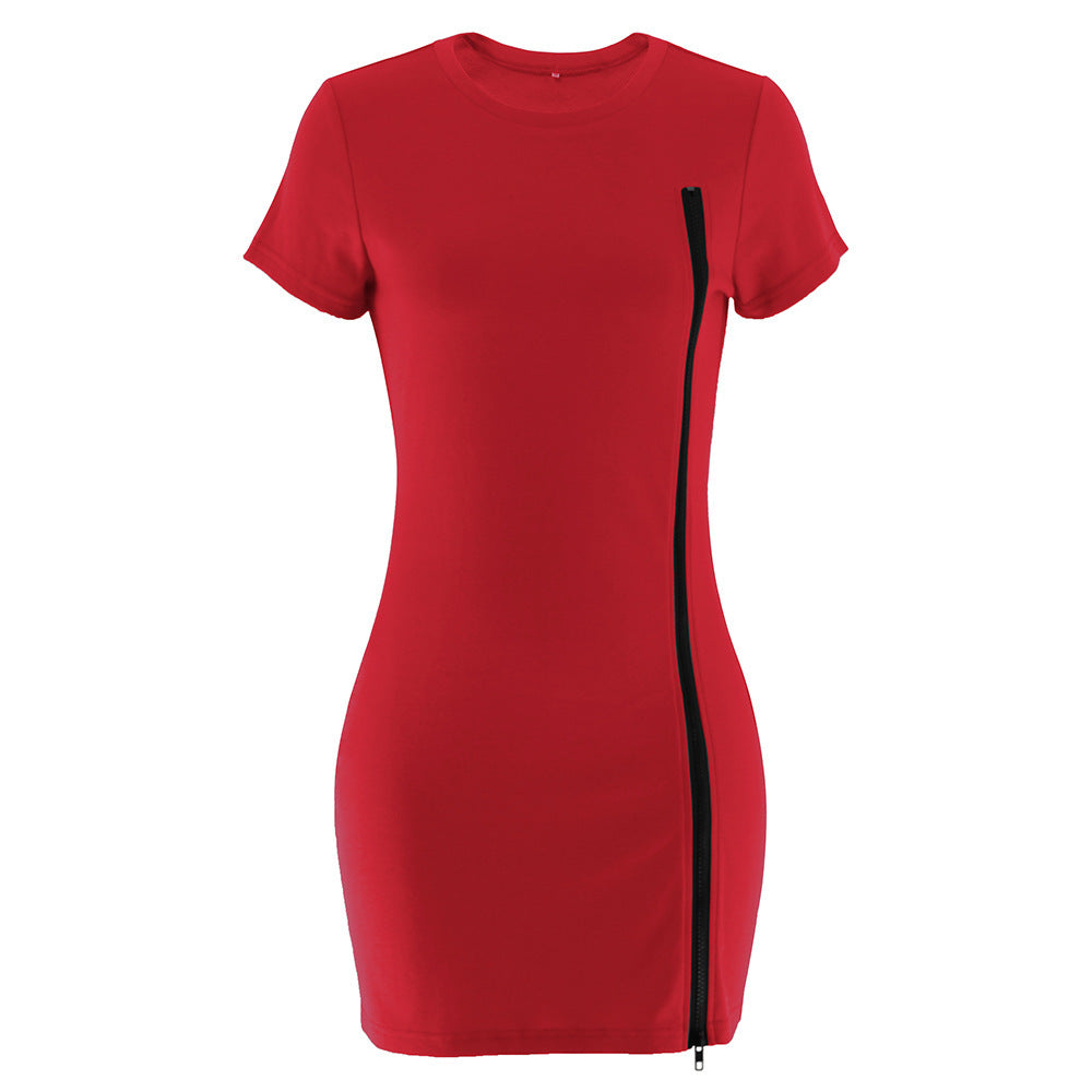 Fitted dress for women with side zipper and round neck Lune London