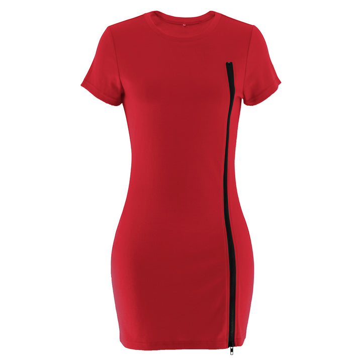 Fitted dress for women with side zipper and round neck Lune London