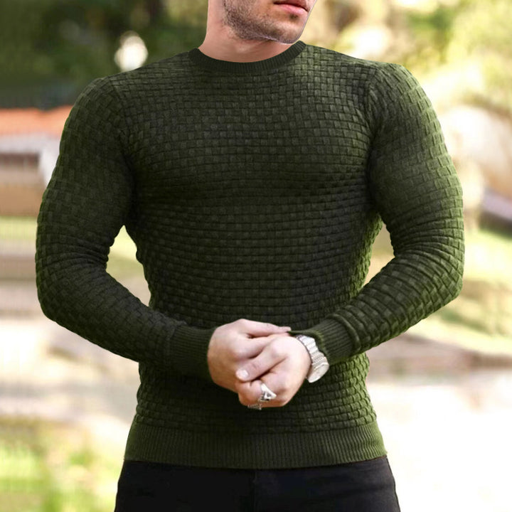 Structured round neck sweater for men Lune London