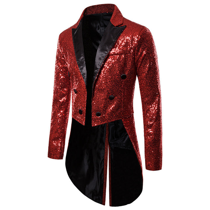 Sequin blazer for men with elegant design and asymmetrical cut Lune London