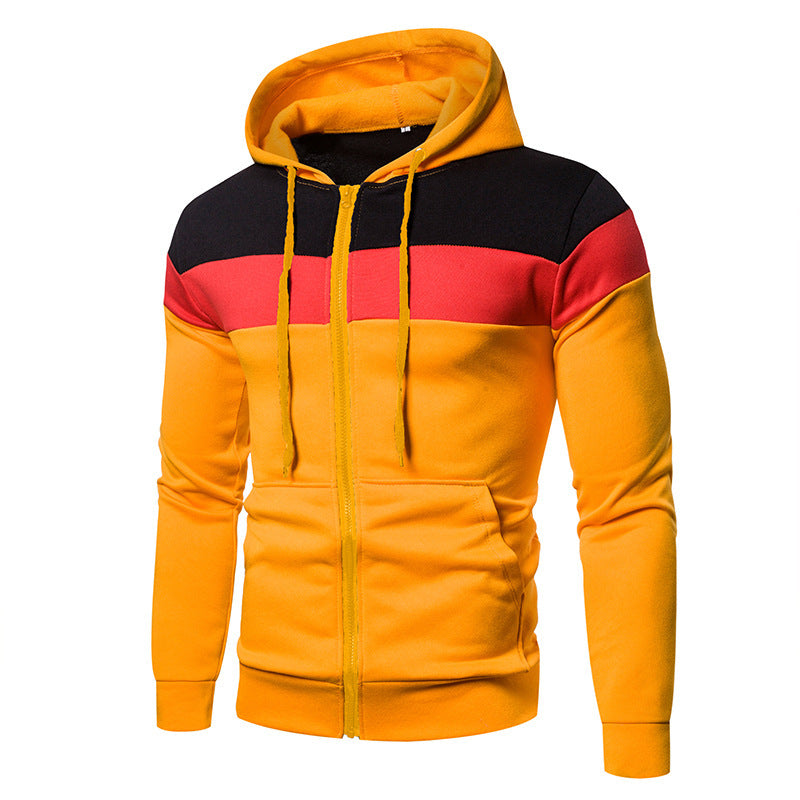 Sporty hooded jacket for men with colorblock design Lune London