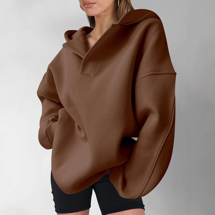 Oversized hoodie for women with trendy collar and voluminous sleeves Lune London