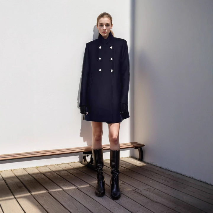 Women double-breasted coat modern cut Lune London