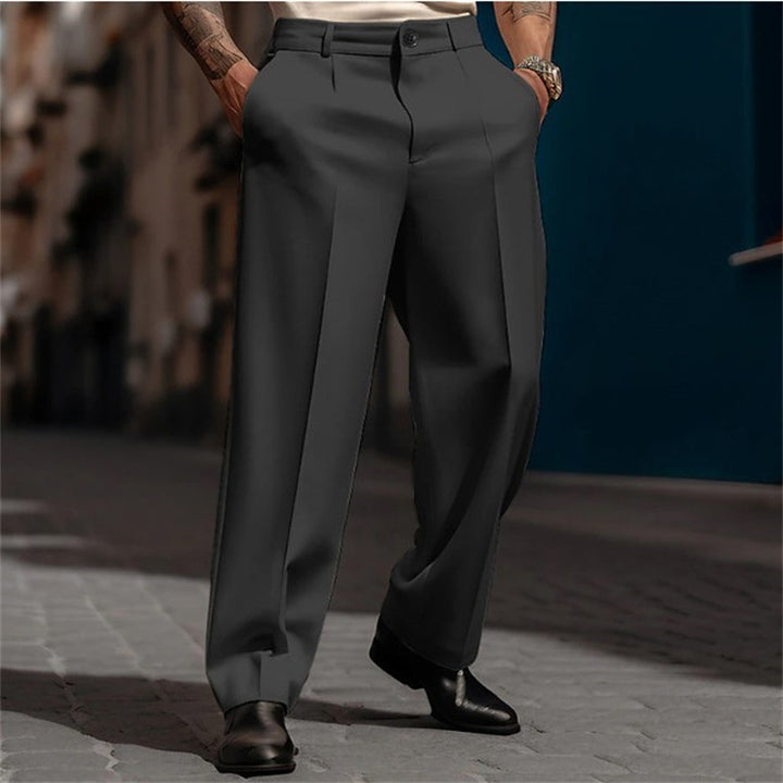 Classic high-waisted wide-leg suit pants for men Lune London
