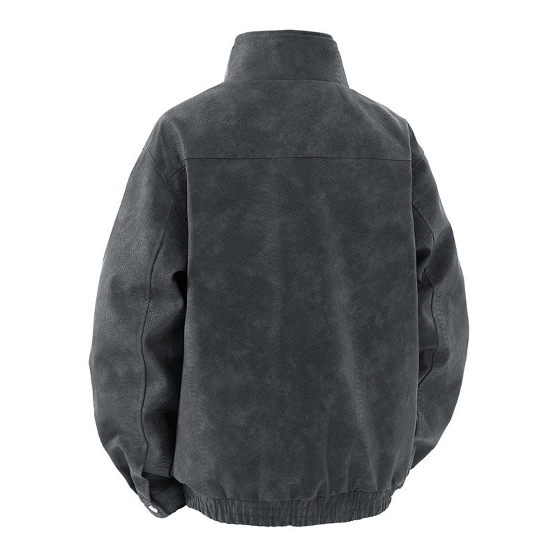 Classic suede leather jacket for men with practical pockets Lune London
