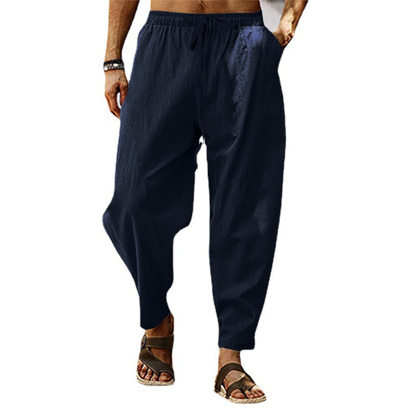 Casual summer pants for men in suit style with elastic waistband and practical side pockets Lune London