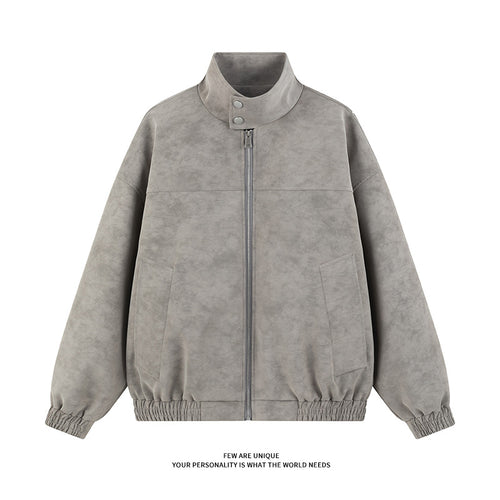 Oversized casual jacket for men with high collar and elastic waist Lune London
