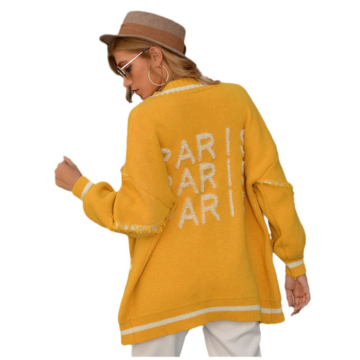 Ladies' knit cardigan with trendy fringes and practical pockets Lune London