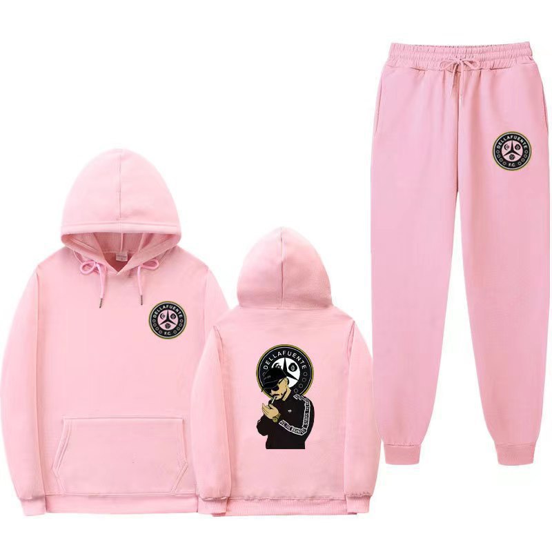 Women's set of hoodie and jogging pants with unique print Lune London