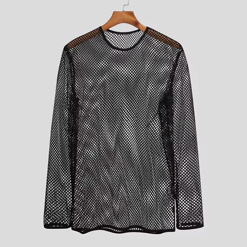 Lune London long sleeve mesh tops for men