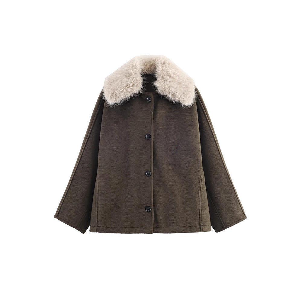 Ladies Luxe Faux Fur Jacket with fitted cut Lune London