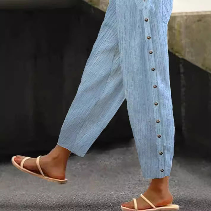 Women's stylish pants with button details Lune London