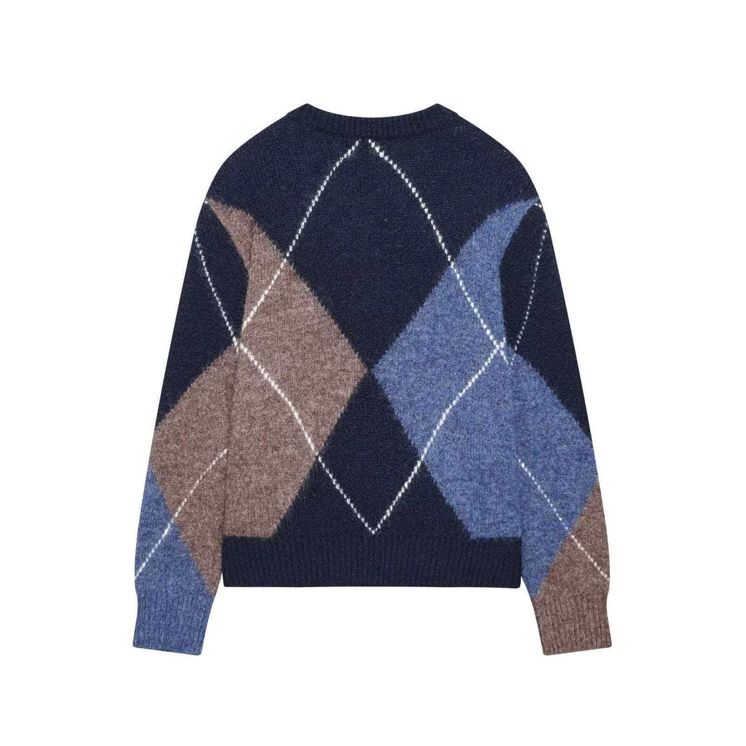 Pull en tricot épais pour femmes avec un motif moderne en diamant Chic & Stil