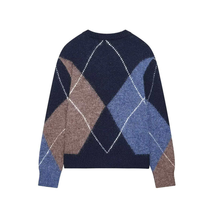 Pull en tricot épais pour femmes avec un motif moderne en diamant Chic & Stil
