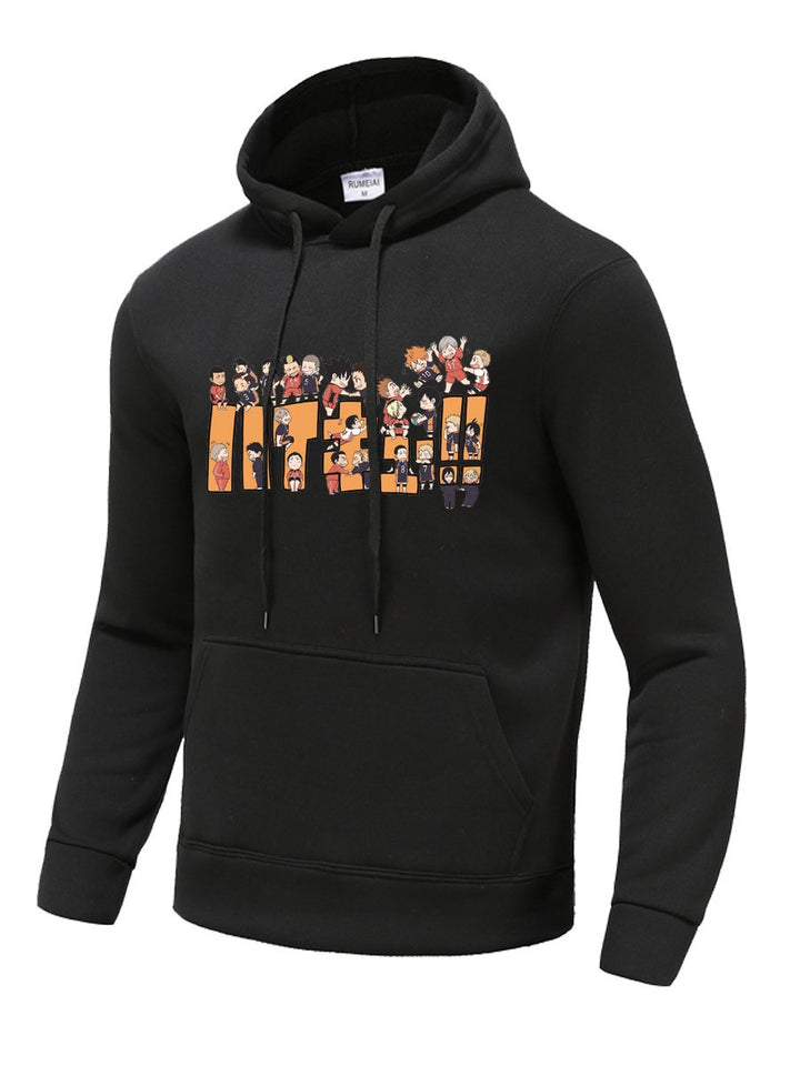 Hoodie woman with colorful anime print Lune London