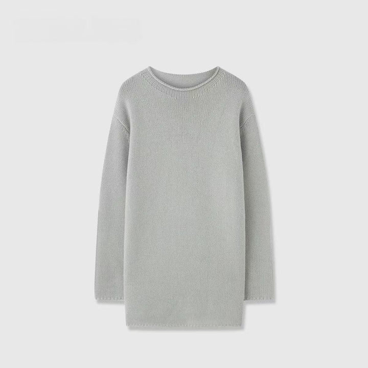 Comfortable knitted sweater for women with a loose fit and round neck Lune London