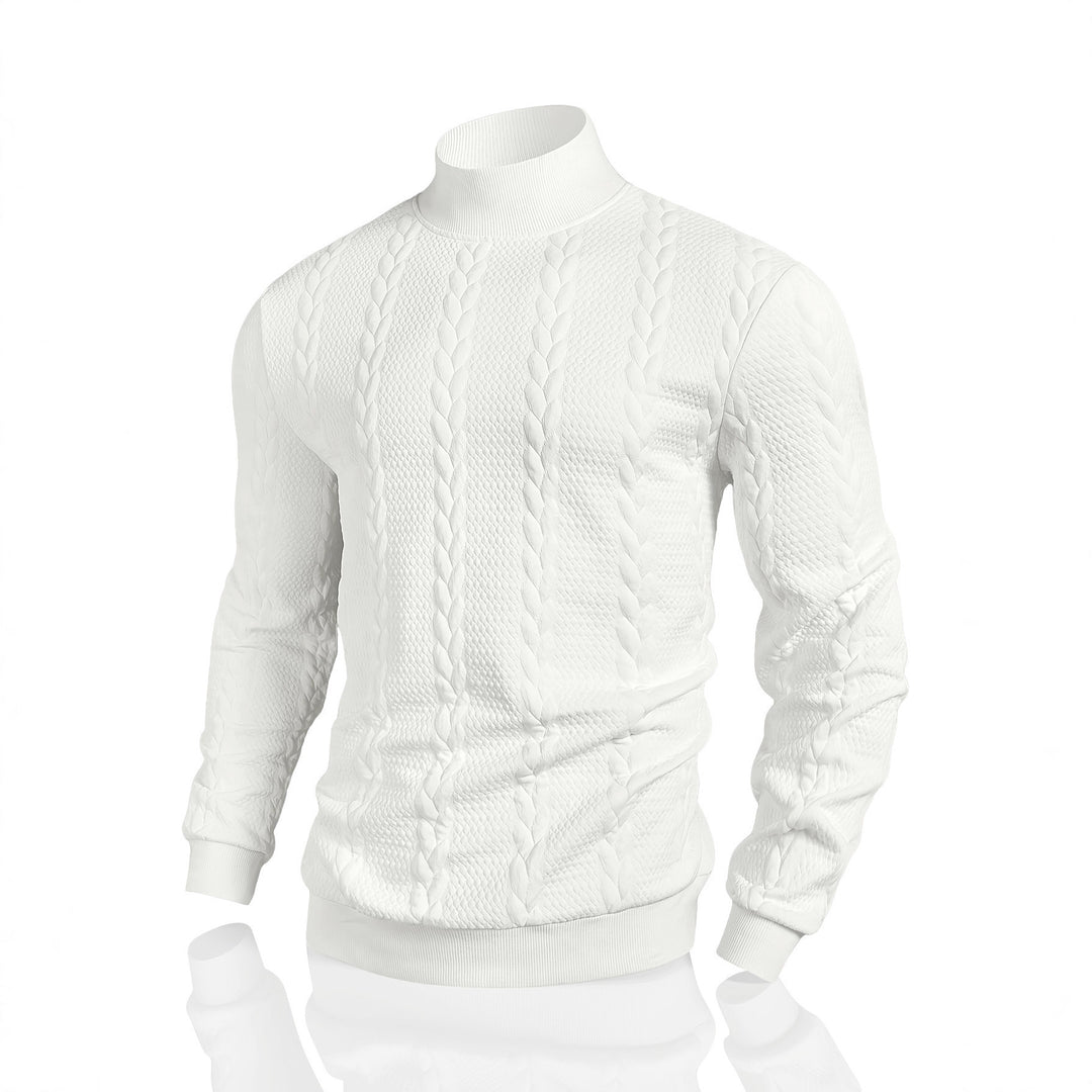 Knitted sweater for men with high collar Lune London