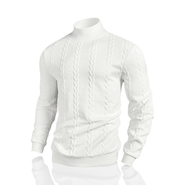 Knitted sweater for men with high collar Lune London