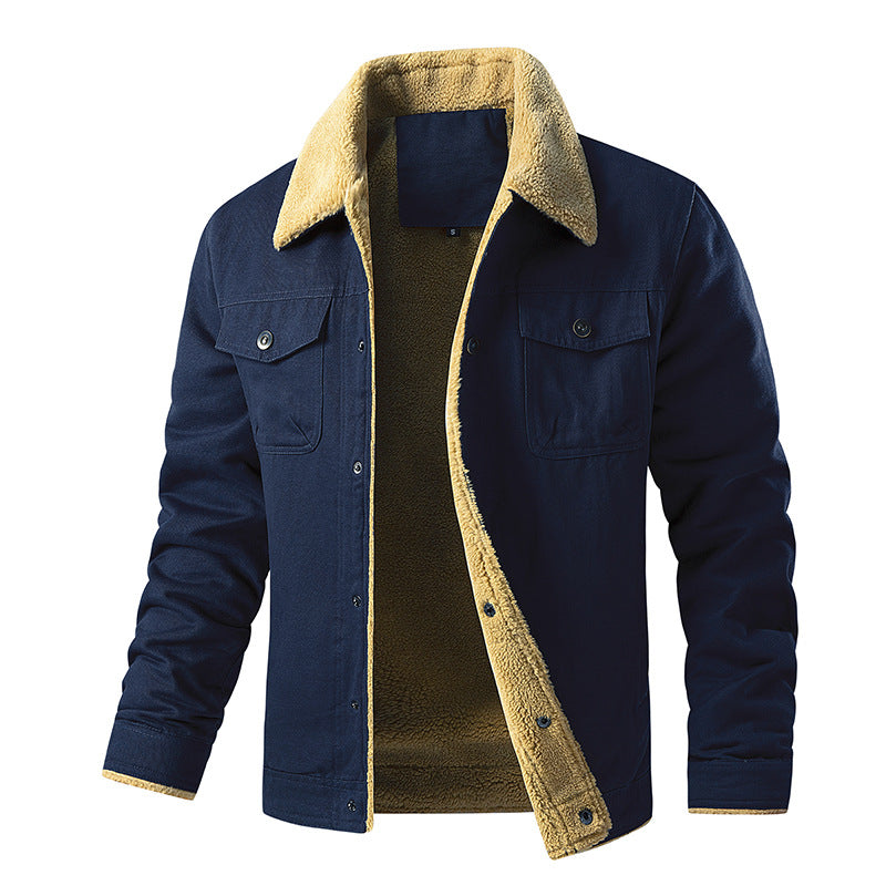 Robust utility jacket for men with warm fleece lining Lune London