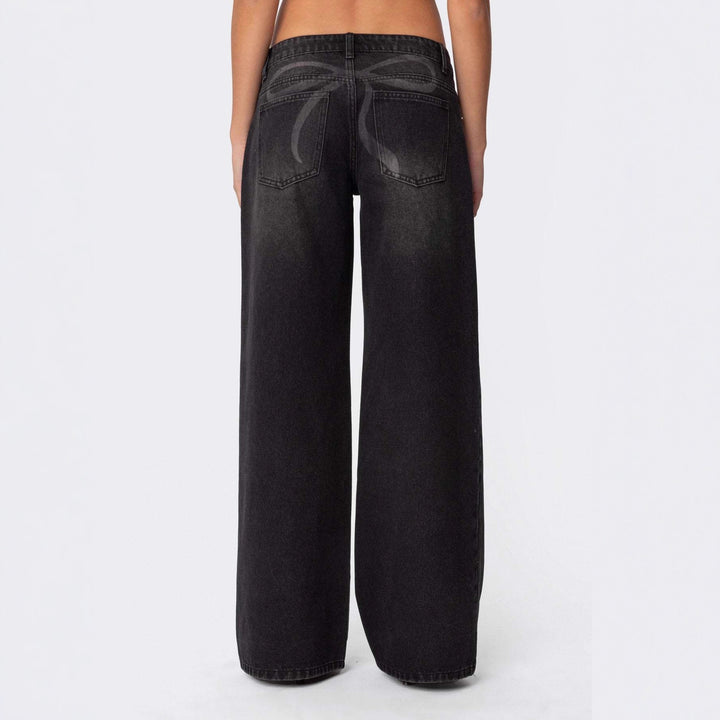 Women's casual flared jeans with wide leg Lune London