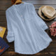 Women's Muslin Blouse Shirt Round Neck