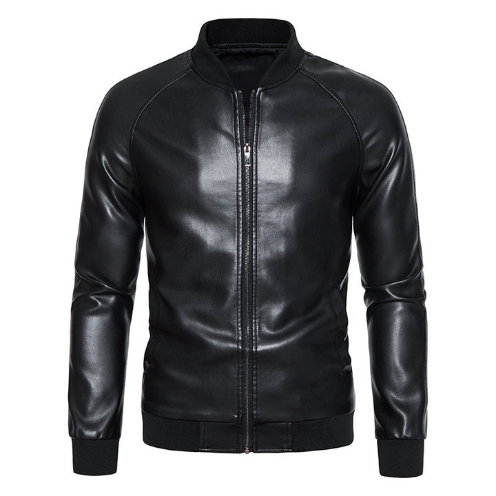 Men's biker jacket in high-quality faux leather with elastic waist Lune London
