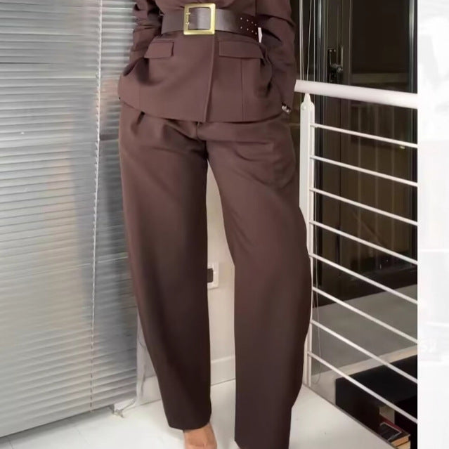 Ladies High Quality and Comfortable Suit Pants with Elegant Pleats Lune London