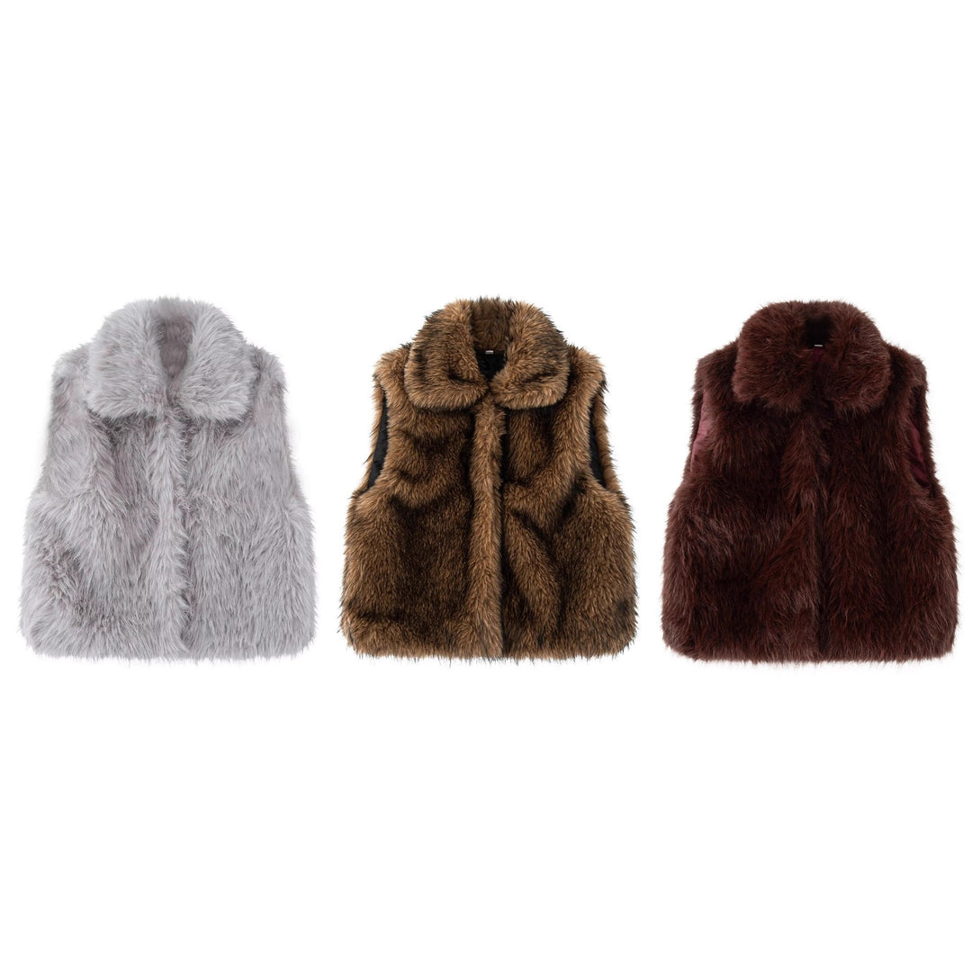 Ladies' comfortable faux fur gilet Lune London