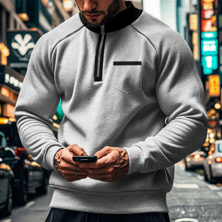 Men's Functional Pullover with Short Zipper Lune London