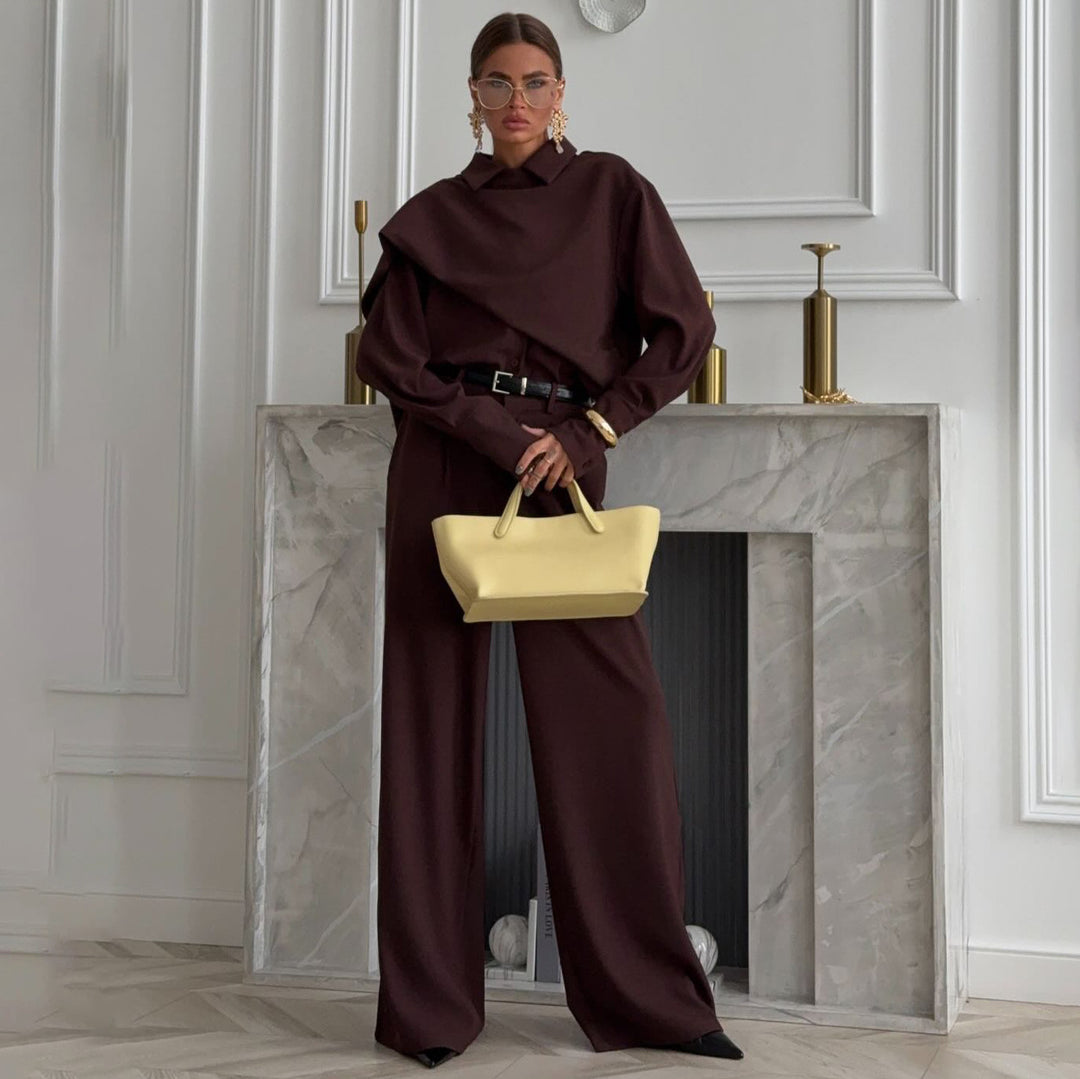 Ladies Elegant and Casual Jumpsuit with Belt Details Lune London